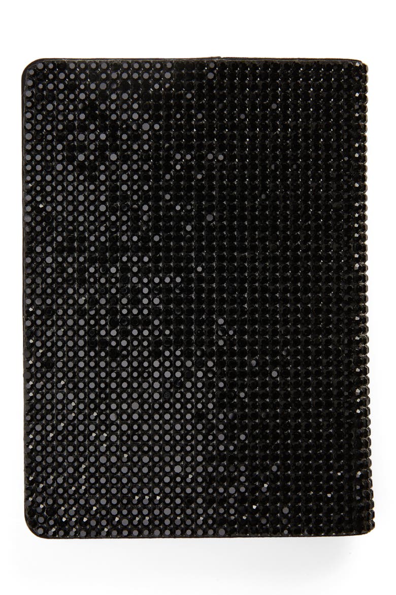 Traveler Crystal Beaded Passport Holder, Alternate, color, JET
