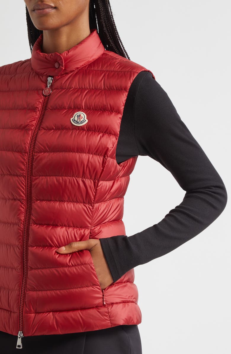 Moncler Igens Down Puffer Vest, Alternate, color, Red Auburn