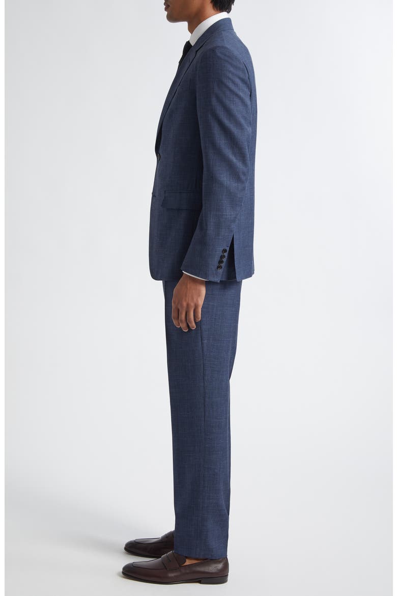 Crossover Prince of Wales Check Wool, Silk & Linen Suit, Alternate, color, BLUE NAVY CHECK
