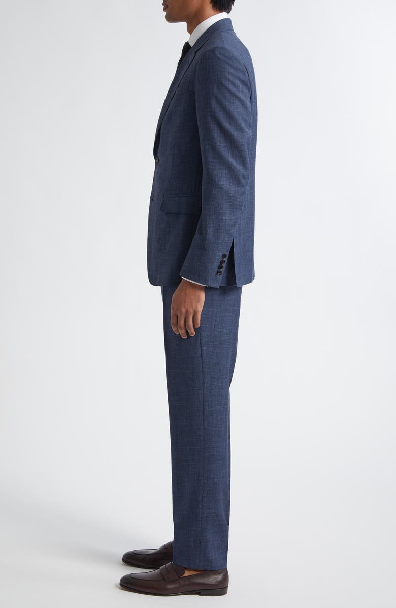 ZEGNA Crossover Prince of Wales Check Wool, Silk & Linen Suit, Alternate, color, Blue Navy Check