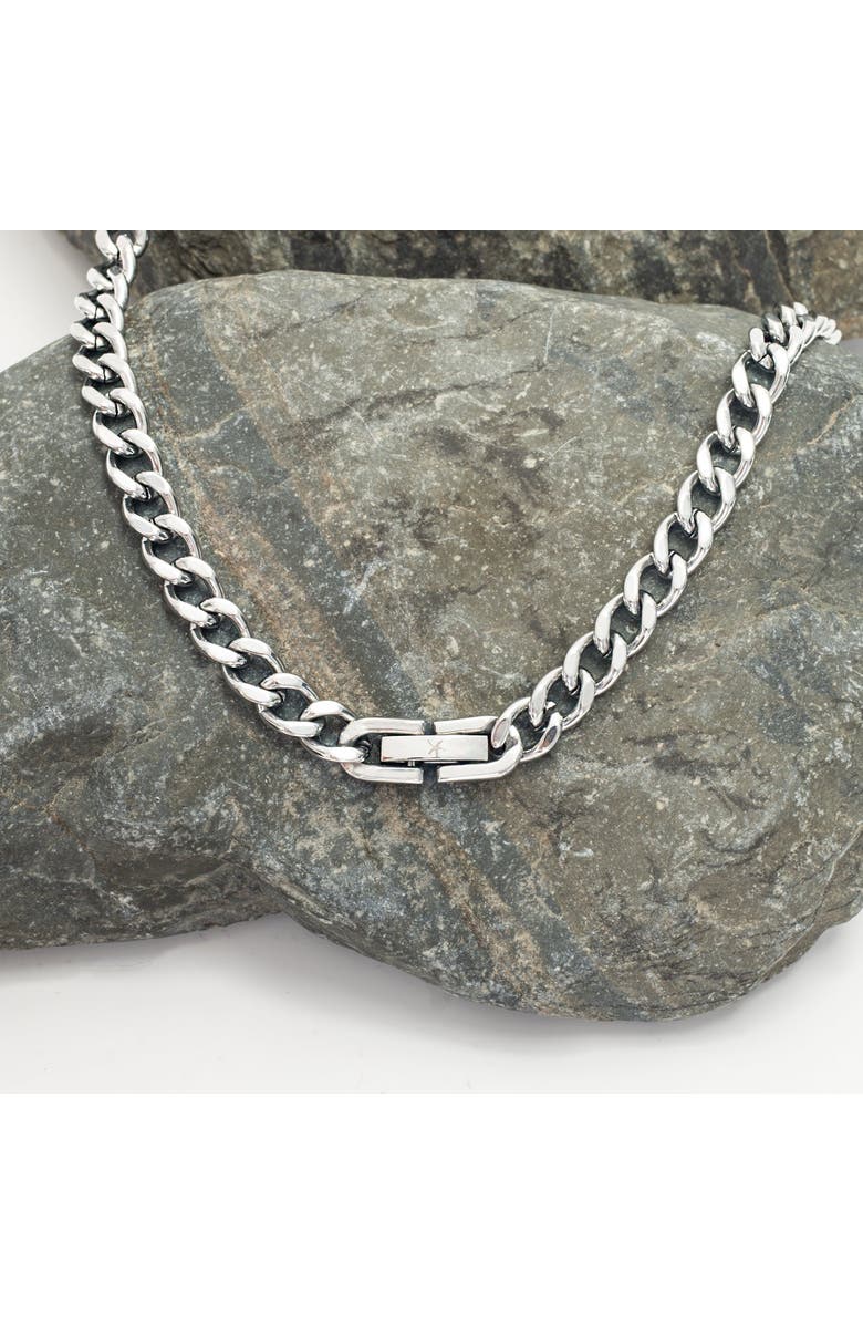 Starfish Project Linked Curb Chain in Stainless Steel, Main, color, Silver