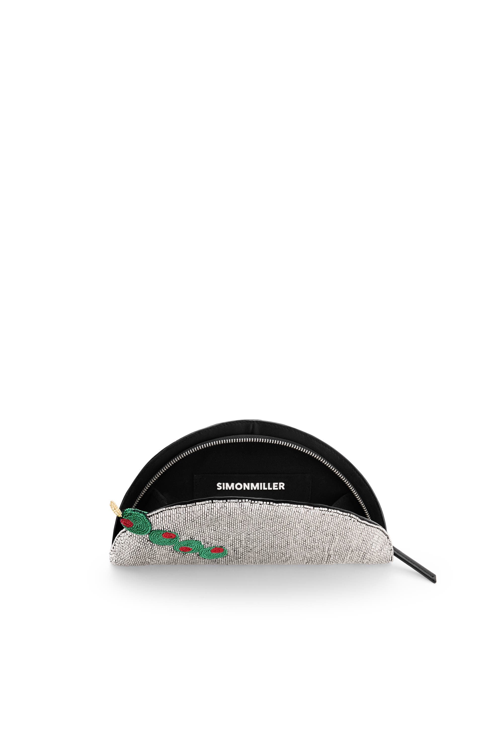 SIMONMILLER Beaded Lune Clutch, Alternate, color, Dirty Martini