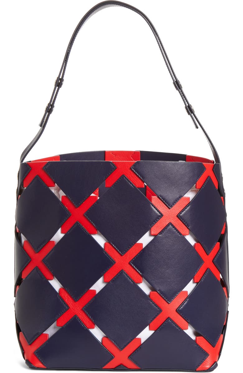 CALVIN KLEIN 205W39NYC Patchwork Quilt Leather Bucket Bag, Alternate, color,