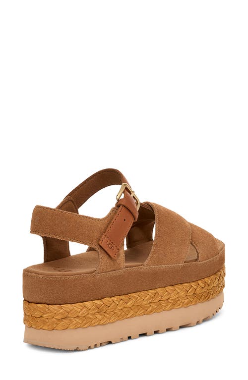 Ugg(r) Aubrey Ankle Strap Platform Sandal In Chestnut
