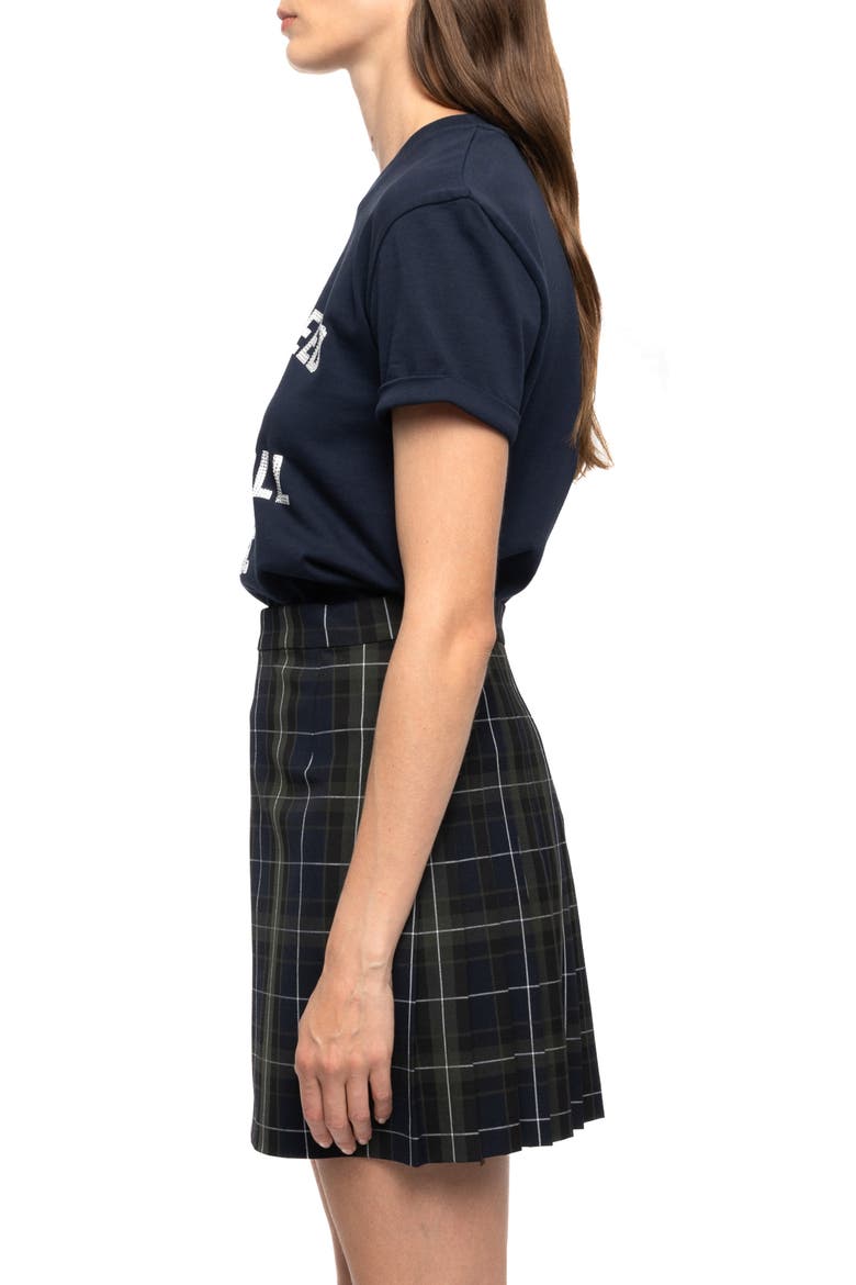 Jumi Tartan Pleated Miniskirt, Alternate, color, ENCRE