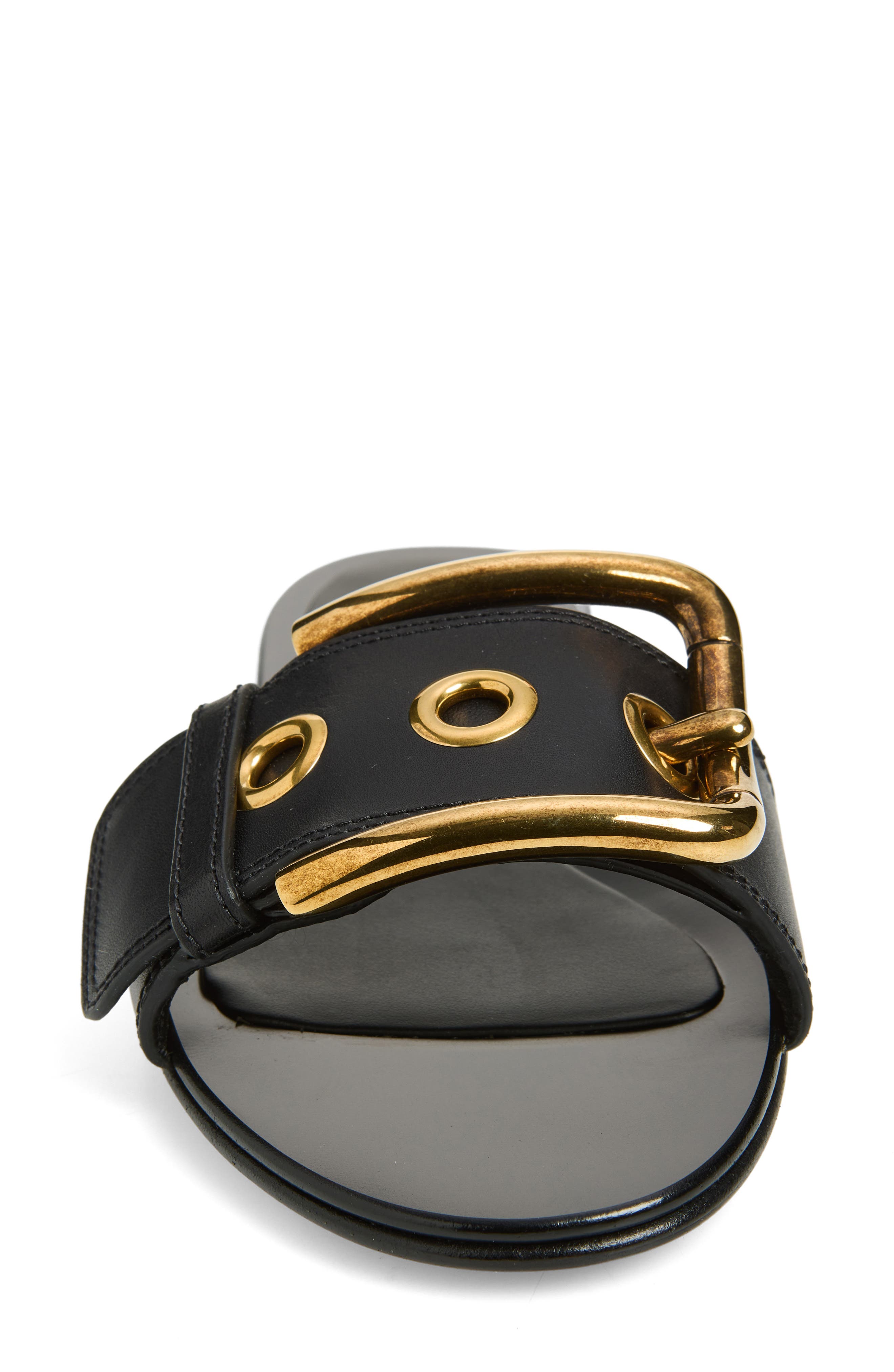 Dolce&Gabbana Buckle Slide Sandal, Alternate, color, Nero