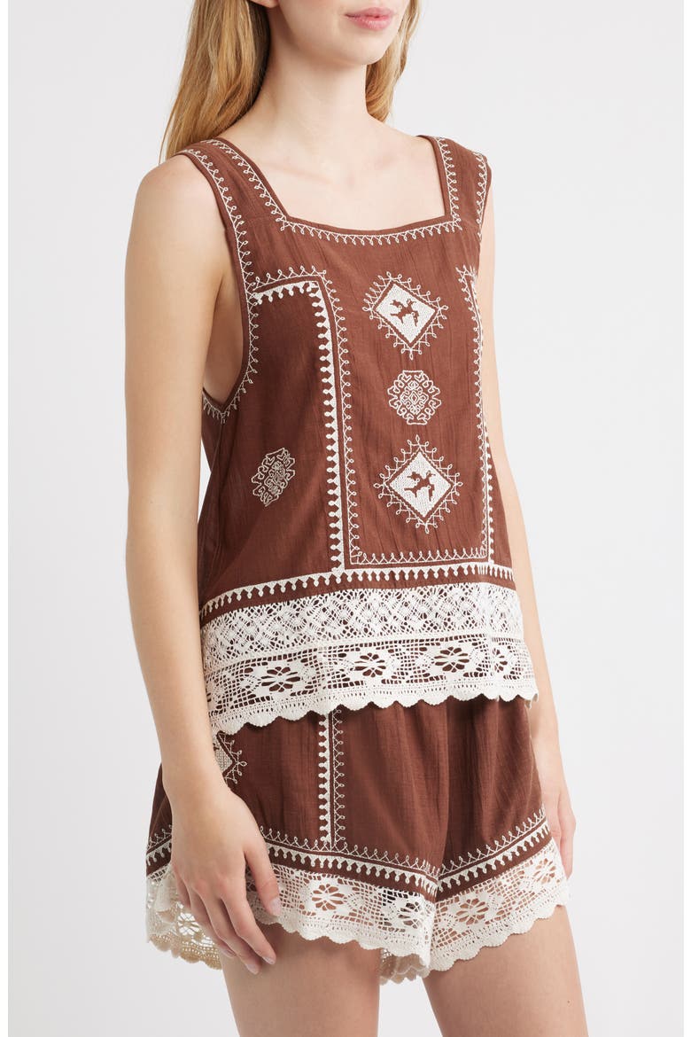 The Sparrow Tank Top, Alternate, color, CHOCOLATE
