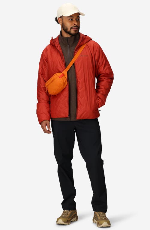 Marmot Monoquilt Zip Hoodie In Red