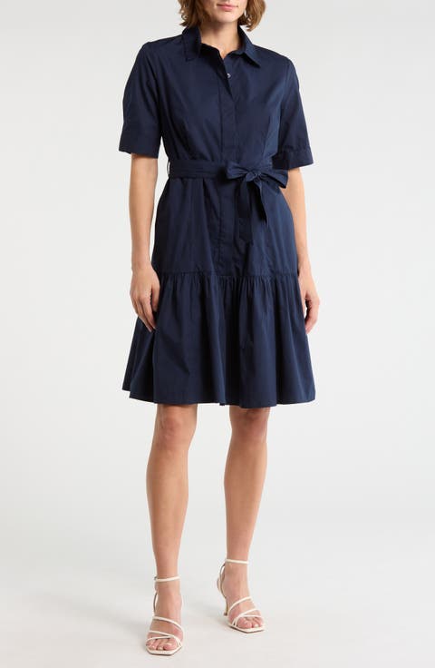 Short Sleeve Cotton Shirtdress