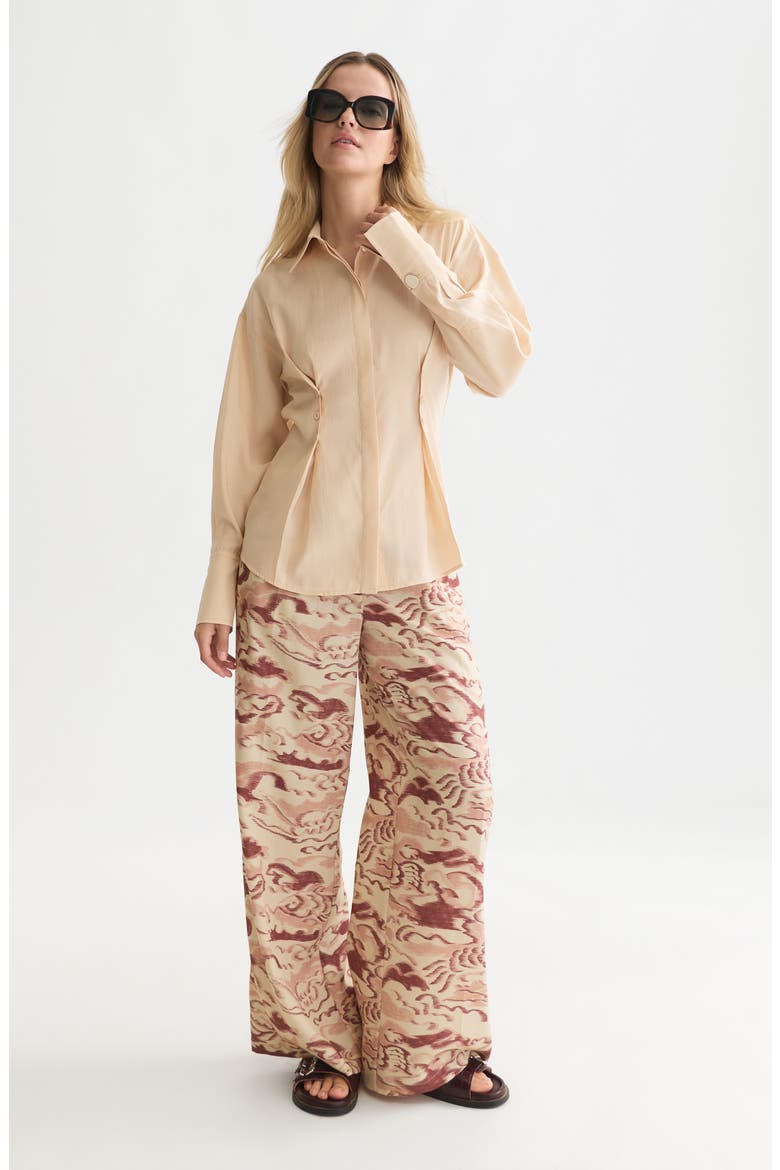 Button Waist Shirt, Alternate, color, SHIFTING SAND