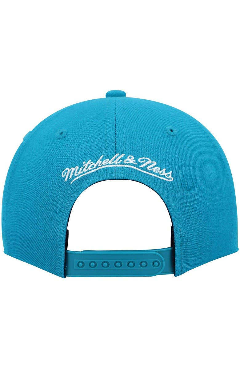 Mitchell & Ness Men's Mitchell & Ness Teal Charlotte Hornets Hardwood Classics Team Ground 2.0 Snapback Hat, Alternate, color, 