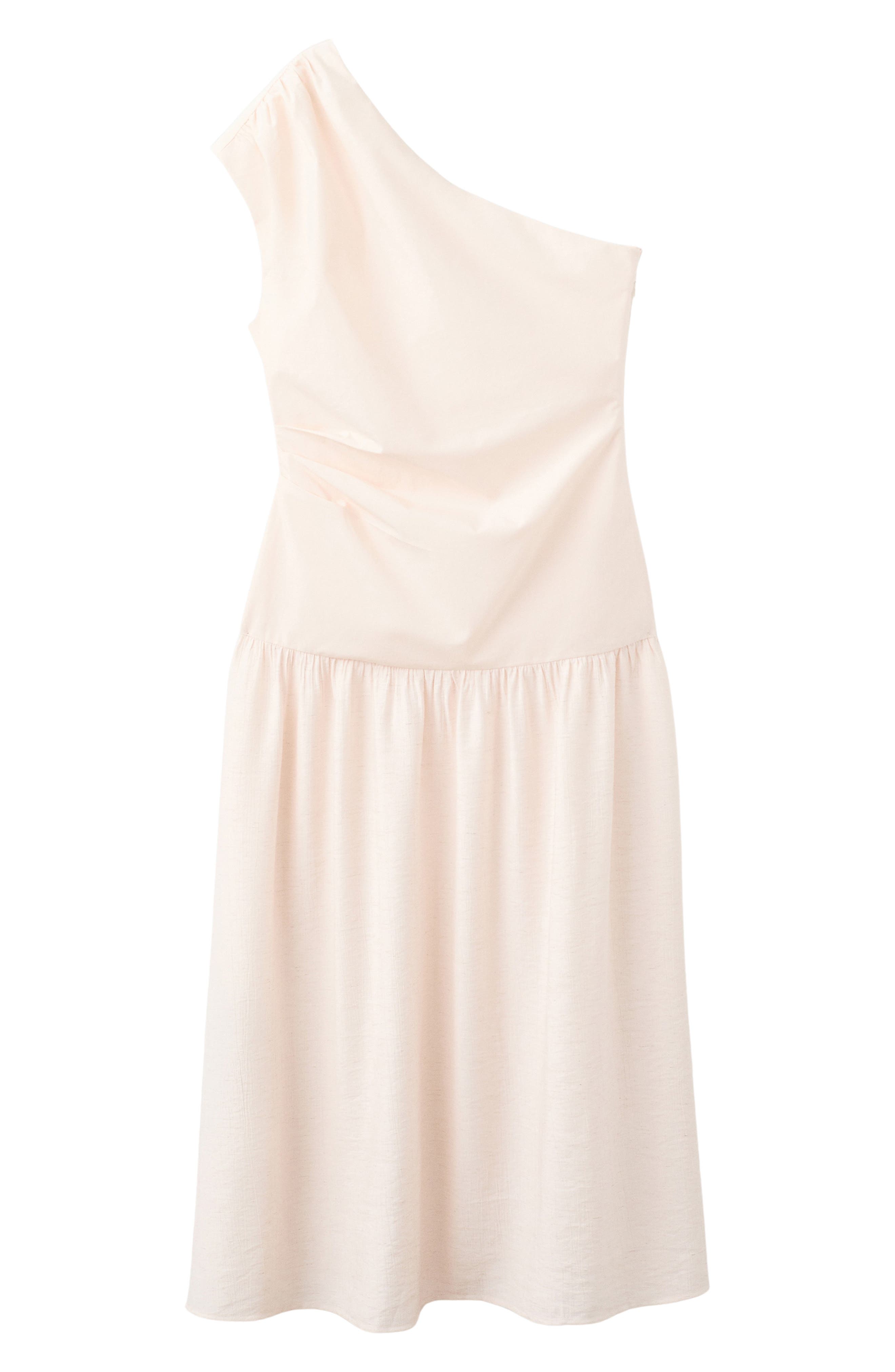 One-Shoulder Drop Waist Cocktail Dress - image 3
