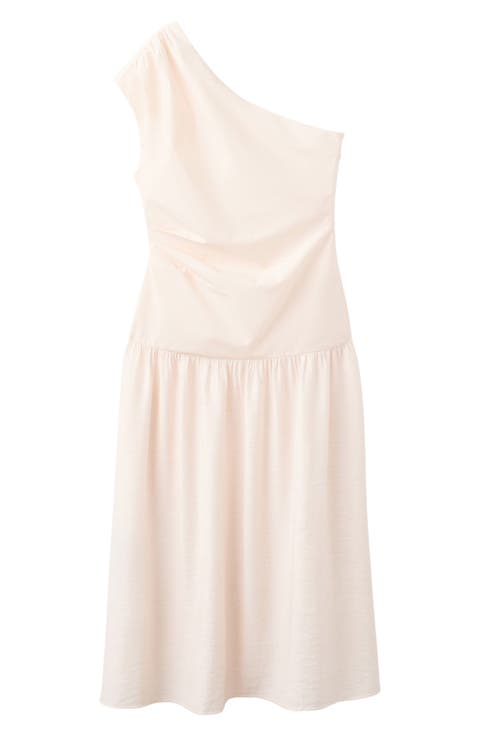 One-Shoulder Drop Waist Cocktail Dress