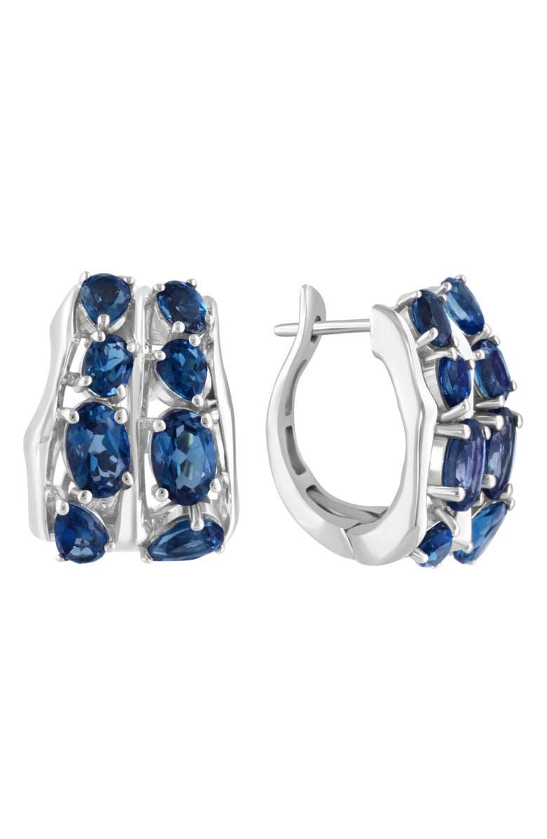 EFFY Sterling Silver London Blue Topaz Lever Back Earrings, Main, color, 