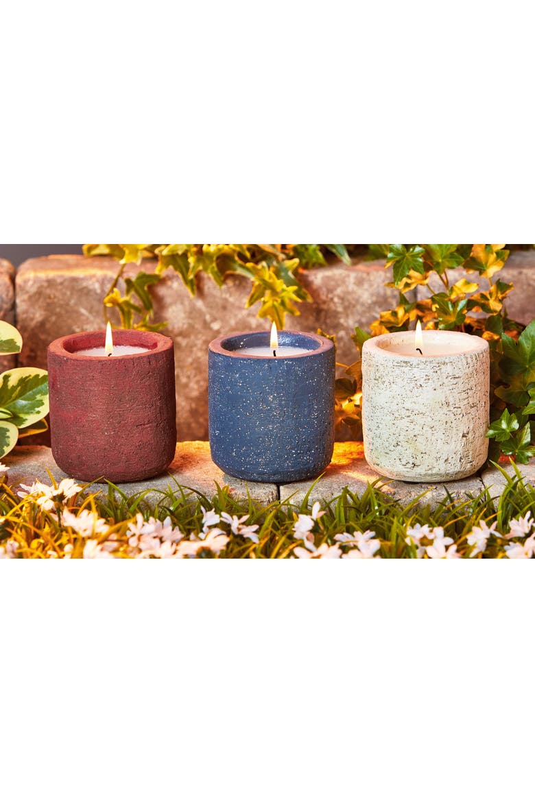 Rocca Citronella Candle Cayenne Red Jar Spring Summer, Alternate, color, Red