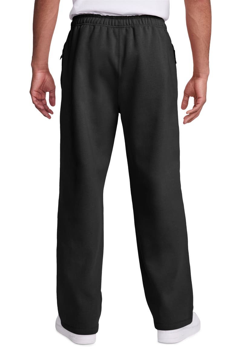 Solo Swoosh Fleece Sweatpants, Alternate, color, 010 BLACK/WHITE