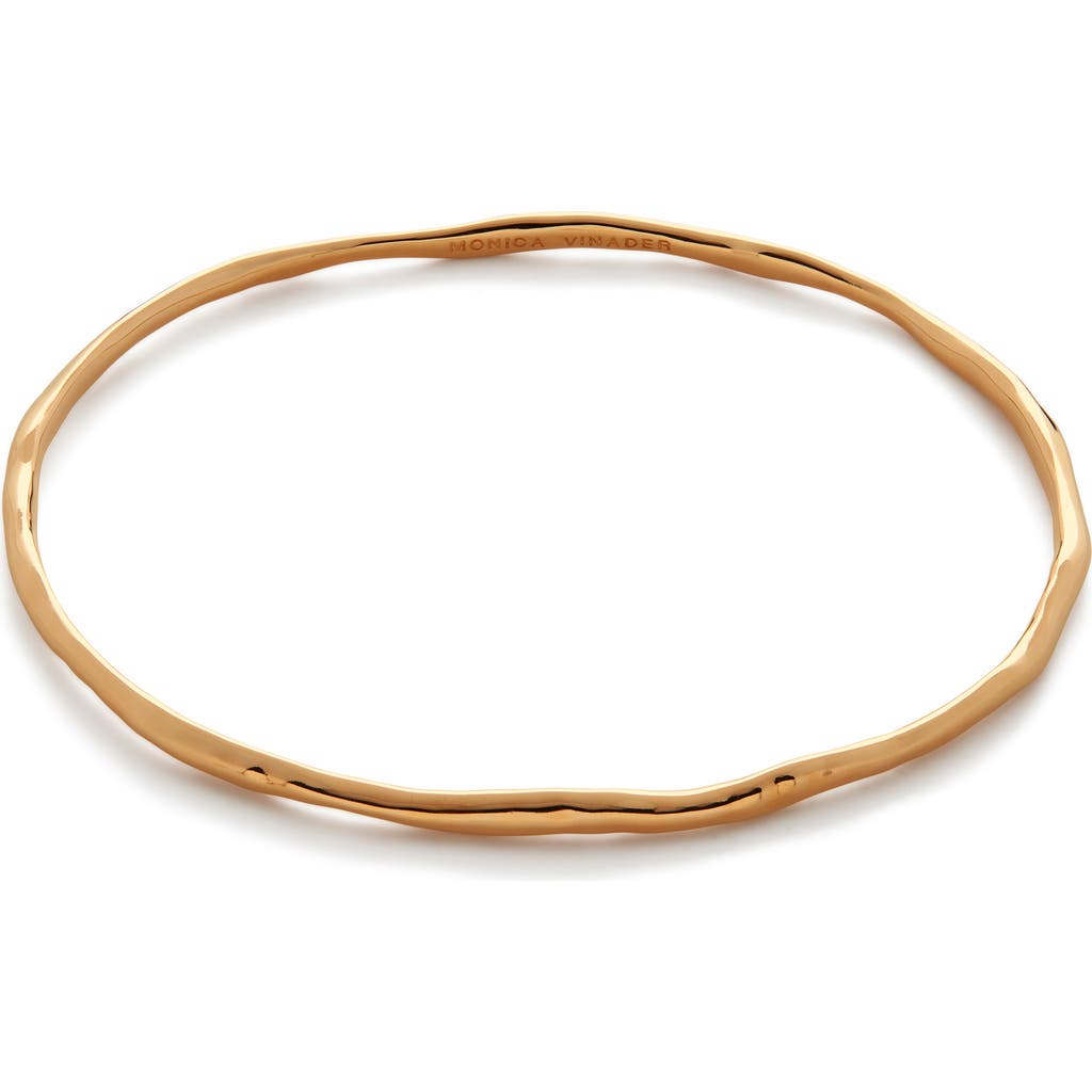 Monica Vinader MV Siren™ Muse Bangle in 18Ct Gold Vermeil/silver at Nordstrom, Size Large