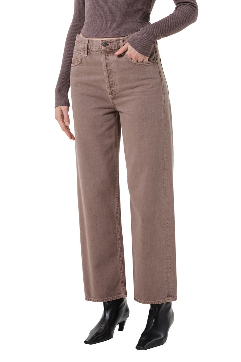 Ren High Waist Ankle Wide Leg Jeans, Main, color, CERAMIC DARK OLD ROSE