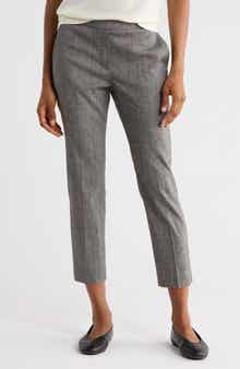 Theory Treeca Linen Blend Crop Pants