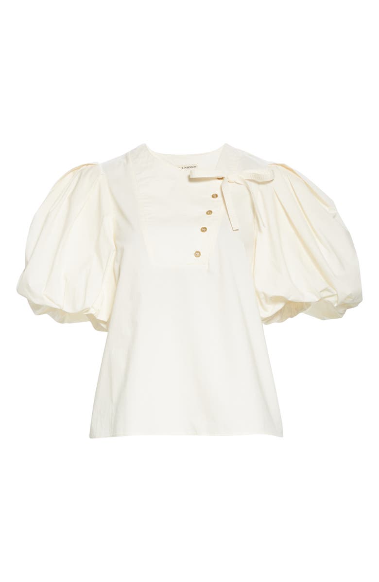 Ulla Johnson Elise Puff Sleeve Cotton Top, Alternate, color,