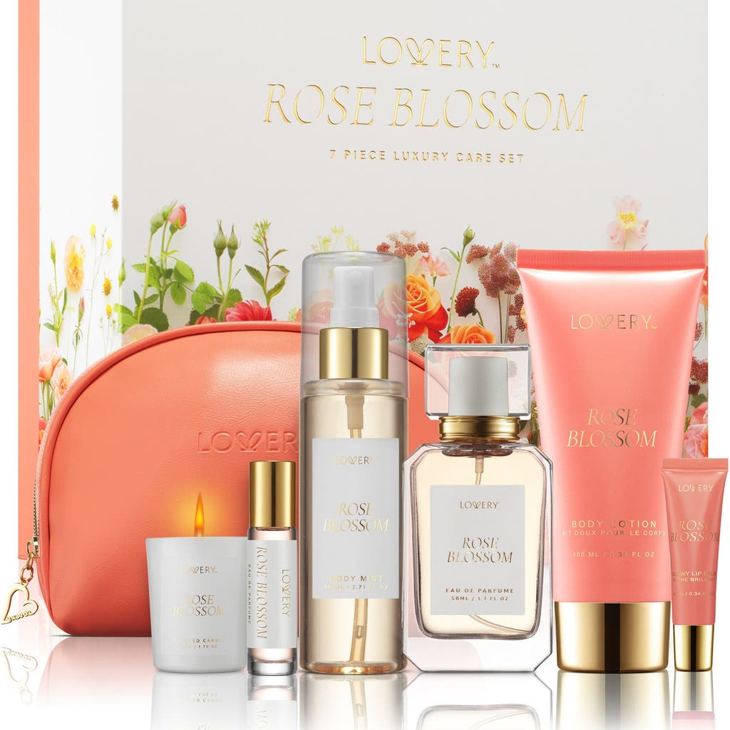 Lovery Rose Blossom 7-piece Luxury Gift Set For Women In White