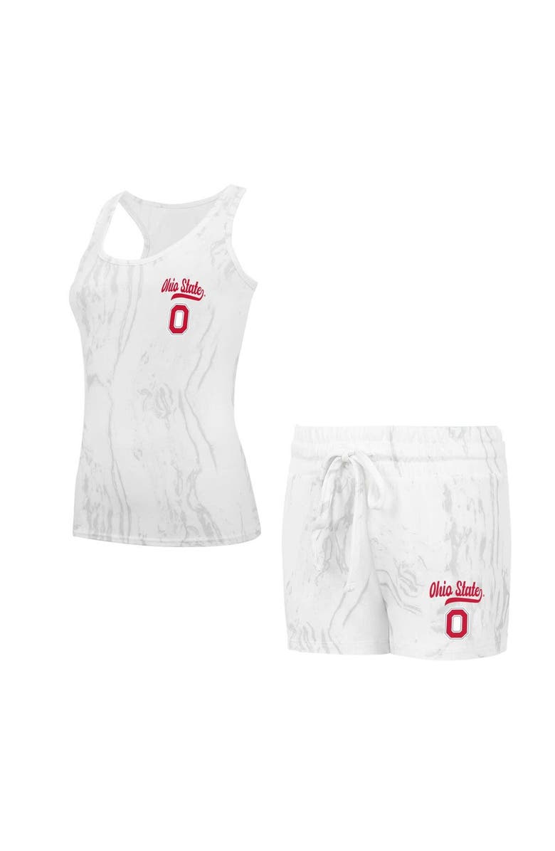 CONCEPTS SPORT Women's Concepts Sport Ohio State Buckeyes Quartz Tank Top & Shorts Set, Main, color, Cream