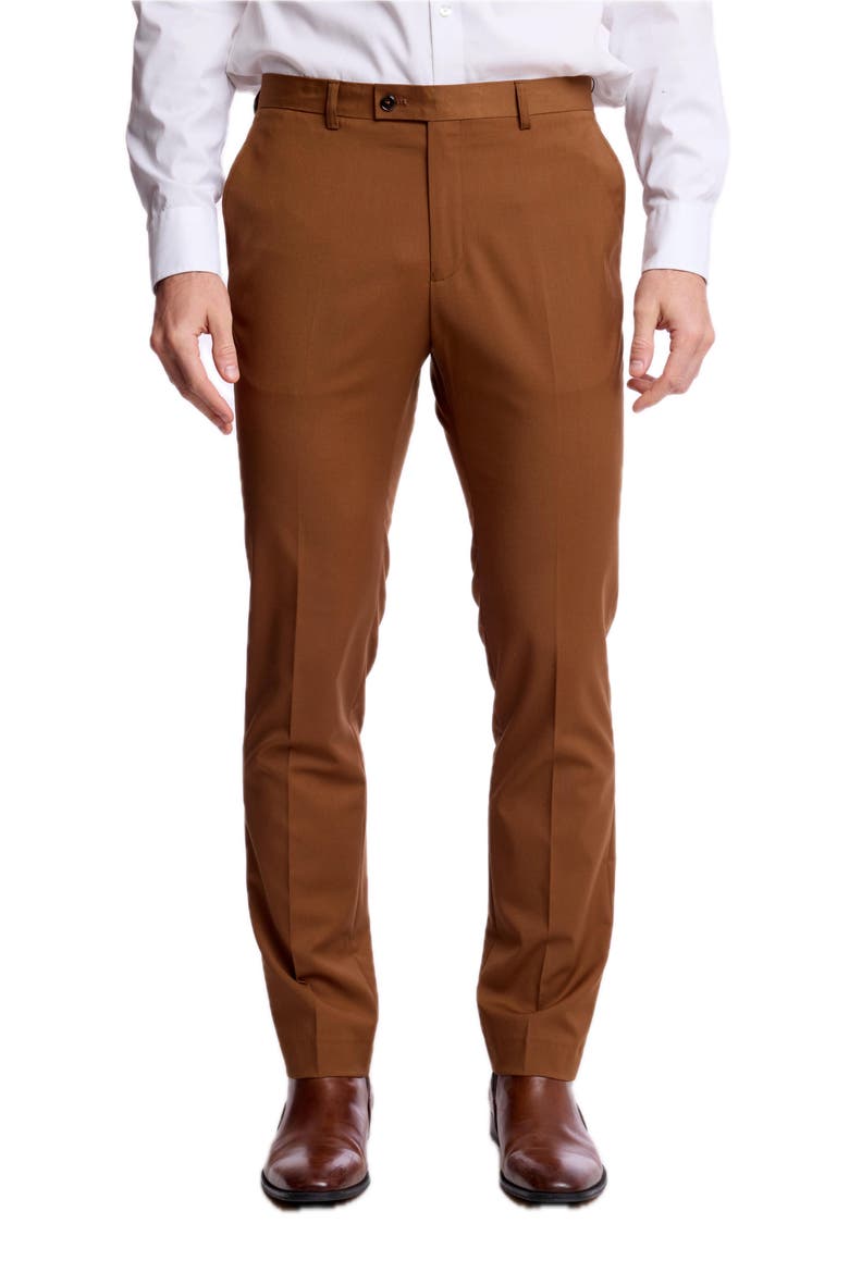 Downing Slim Fit Stretch Pants, Main, color, PECAN