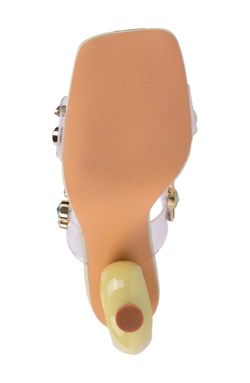 Ninety Union Joyful Embellished Slide Sandal In Mint