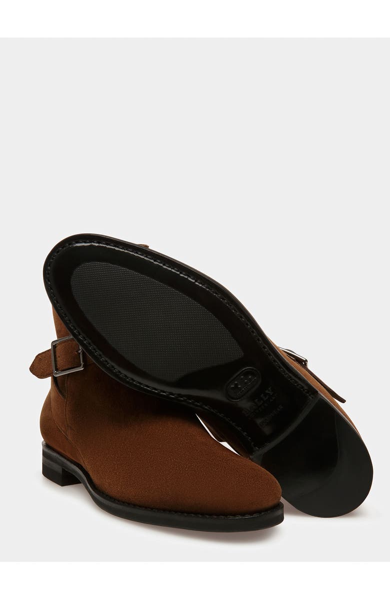 Bally Filly Leather Boots, Alternate, color, Brown