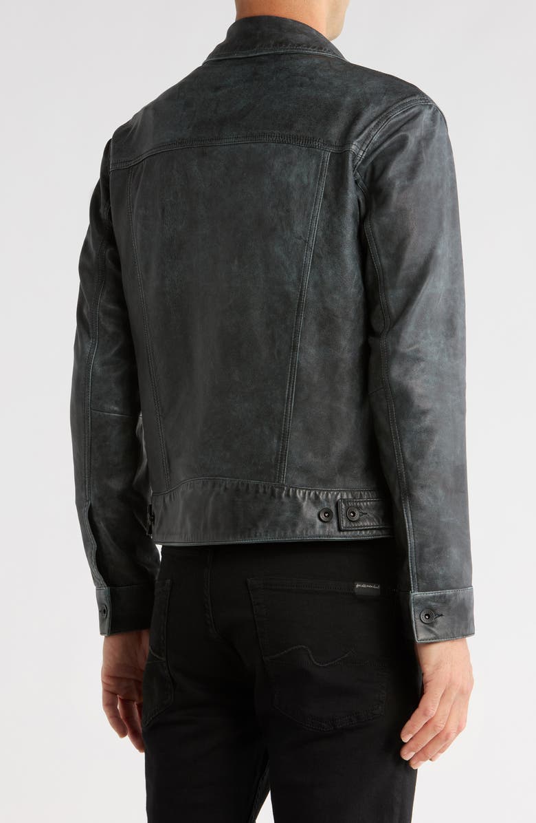 John Varvatos Owen Leather Jacket, Alternate, color, Black