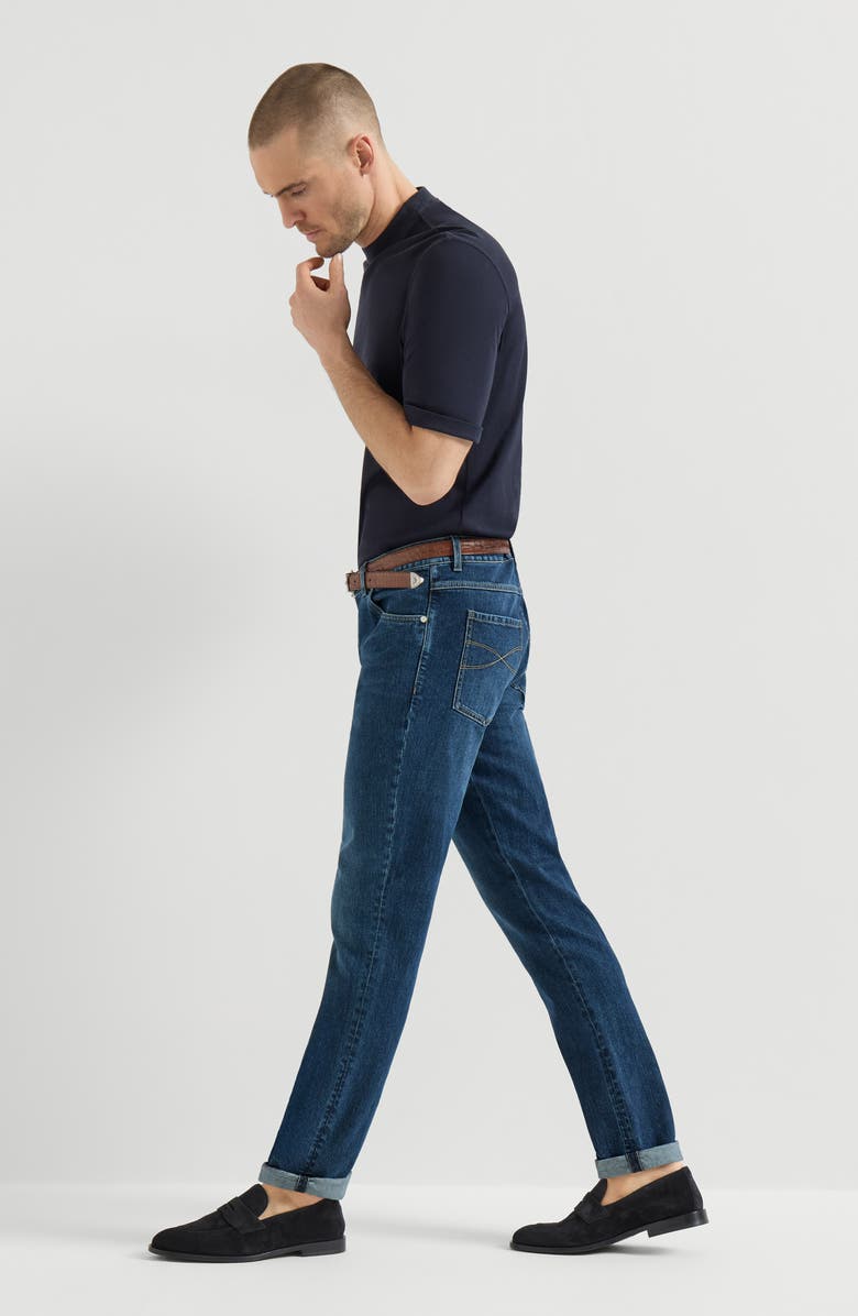 Brunello Cucinelli Slim fit five-pocket trousers, Alternate, color, 