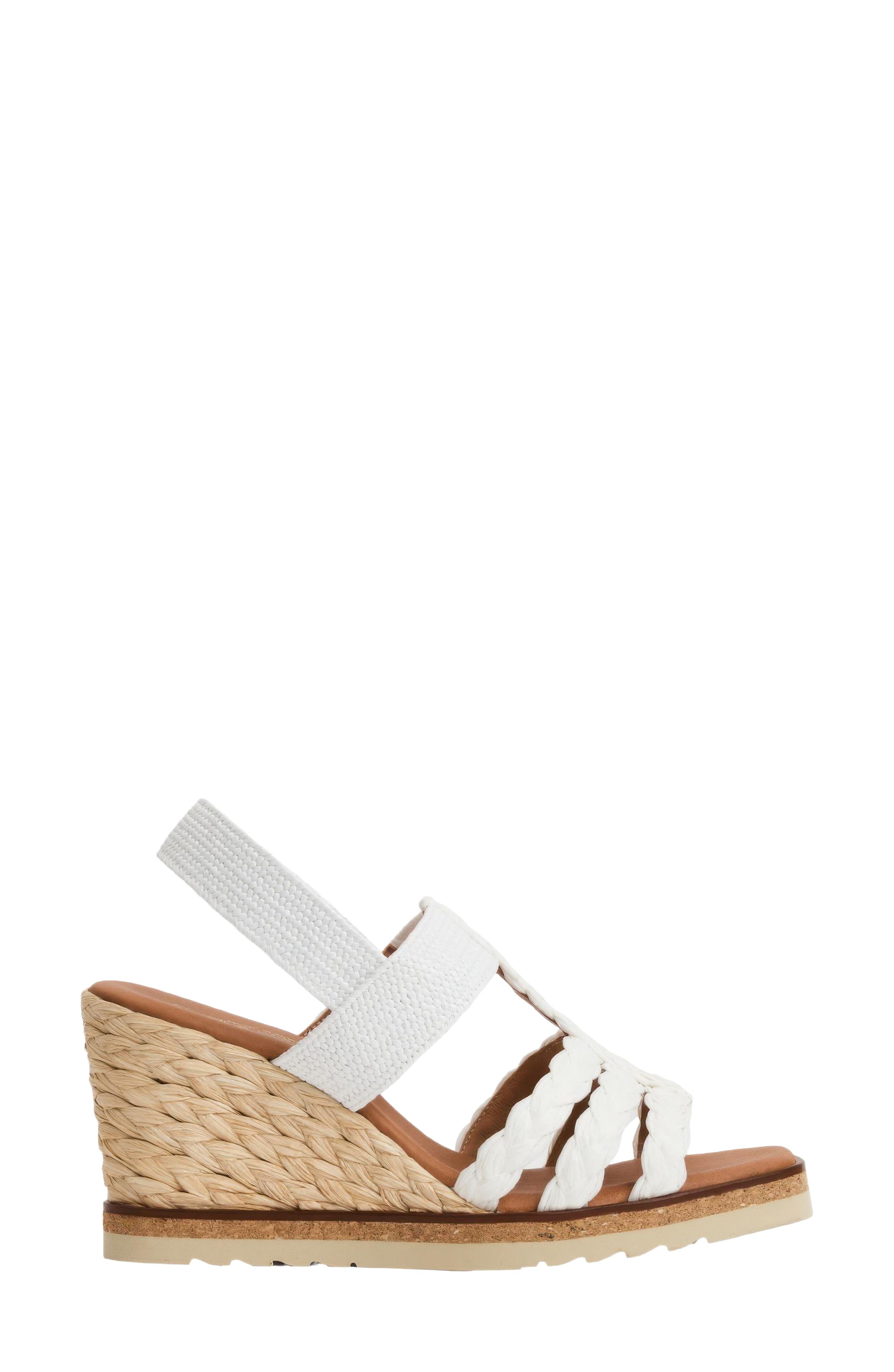 André Assous Maria Wedge Sandal, Alternate, color, White