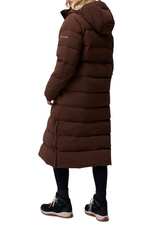 Columbia Amaze Water Repellent 650 Fill Power Down Puffer Coat In Burgundy