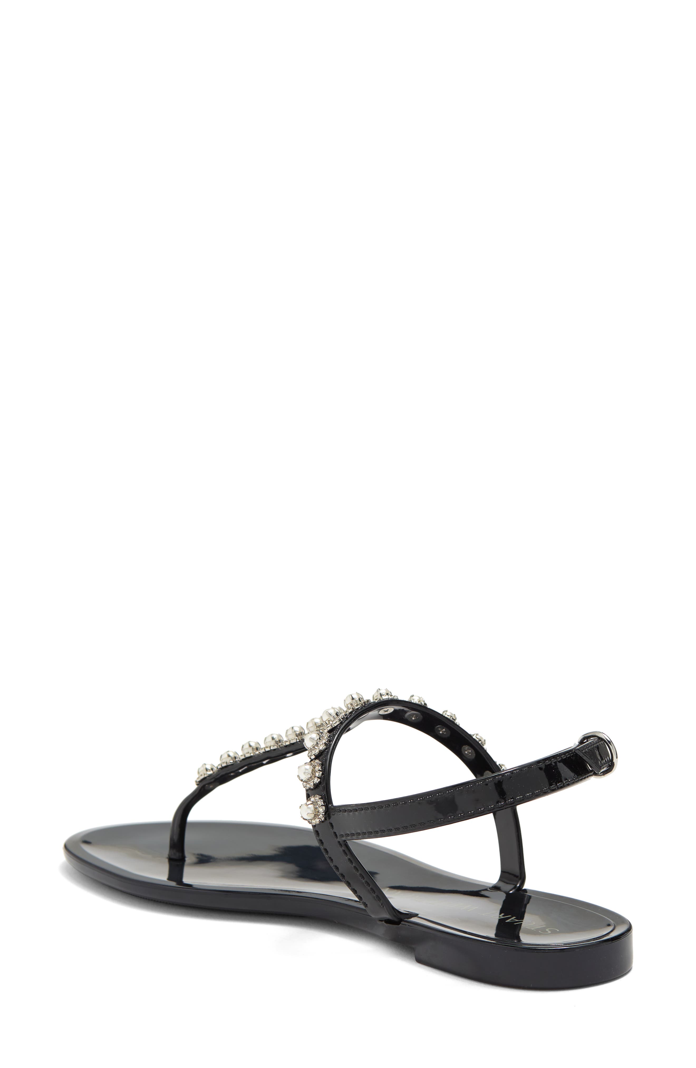 Stuart Weitzman Crystal Embellished Jelly Sandal, Alternate, color, 