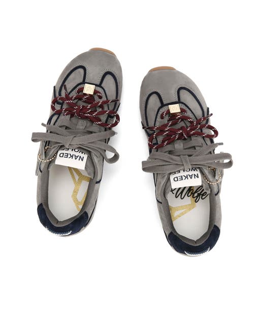 Naked Wolfe Adored Suede Sneaker In Gray
