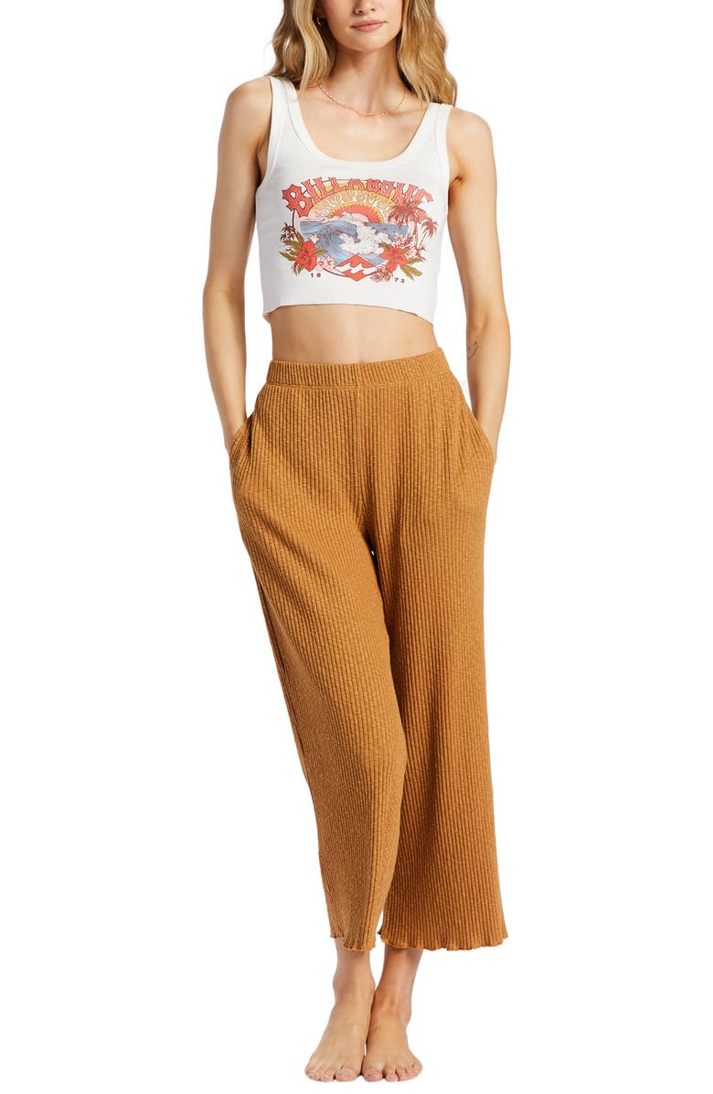 Billabong Lazy Days Crop Cotton Graphic Tank, Alternate, color,