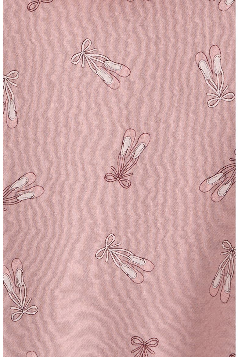 Kids' Print Cotton Hooded Tunic Sweatshirt Dress, Alternate, color, PINK ZEPHYR BALLET TOSS