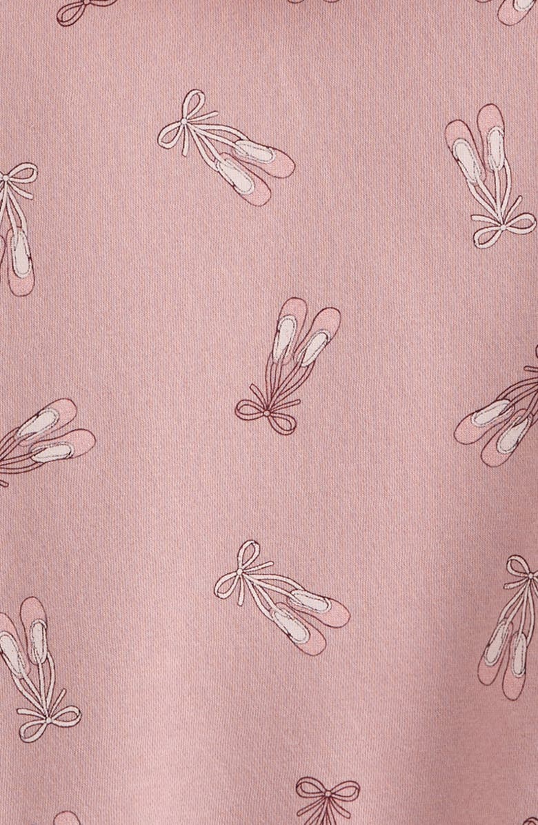 Tucker + Tate Kids' Print Cotton Hooded Tunic Sweatshirt Dress, Alternate, color, Pink Zephyr Ballet Toss