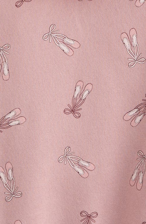 Tucker + Tate Kids' Print Cotton Hooded Tunic Sweatshirt Dress In Pink