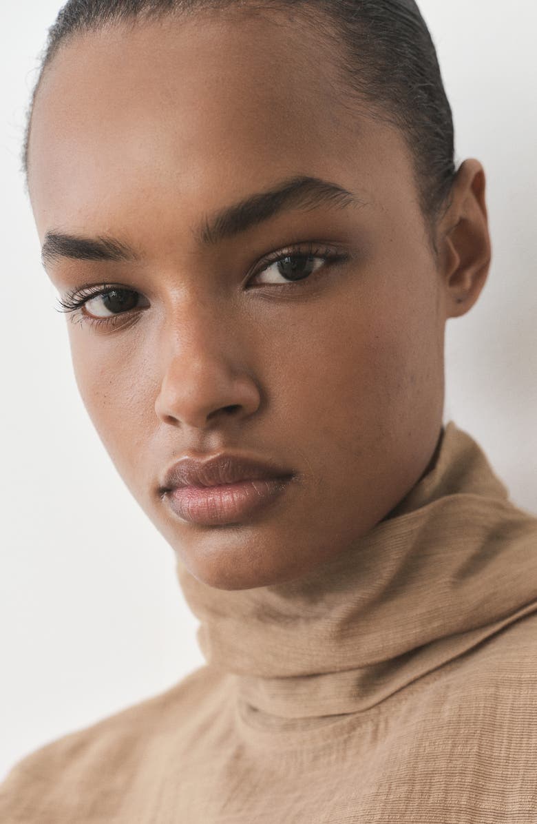 MANGO Long Sleeve Bow Neck Shirt, Alternate, color, 