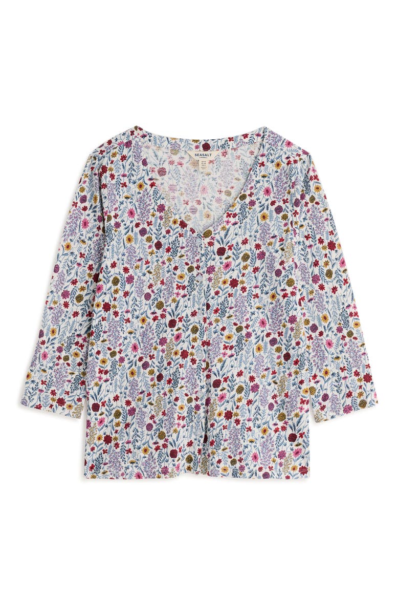 Studio Glass Organic Cotton Top, Alternate, color, WILD BORDERS CHALK