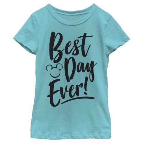 Girl's Mickey & Friends Mickey Mouse Best Day Ever  Graphic T-Shirt