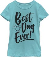 Mickey & Friends Girl's Mickey & Friends Mickey Mouse Best Day Ever  Graphic T-Shirt