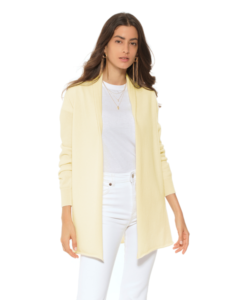 Long Open Front Pure Cashmere Cardigan