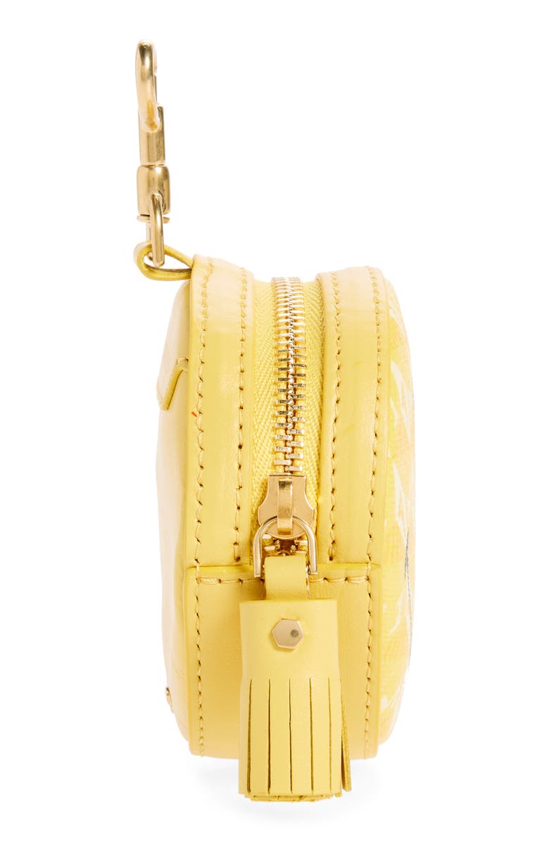 Anya Hindmarch Wink Canvas Earbud Pouch, Alternate, color, Lemon Curd / Yellow Jade