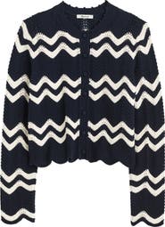 Madewell Kassa Wavy-Knit Cardigan