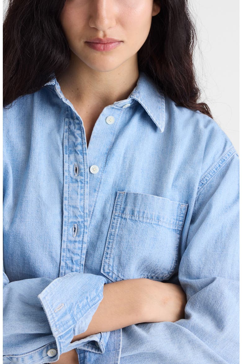 The Easy Denim Button-Up Shirt, Alternate, color, MAUI WASH