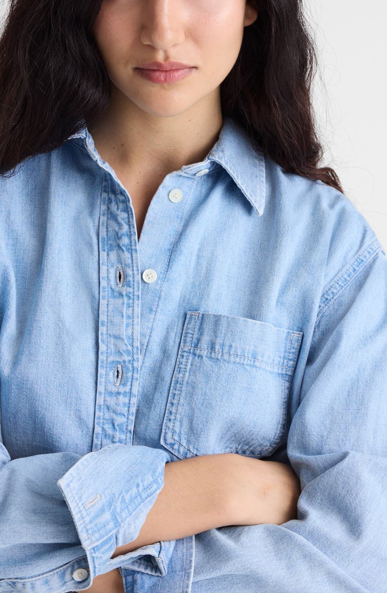 Madewell The Easy Denim Button-Up Shirt, Alternate, color, Maui Wash