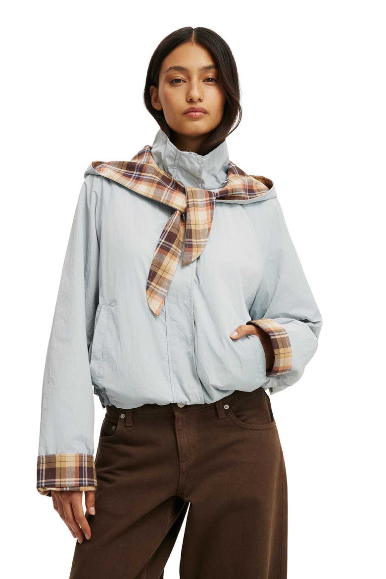 Women's Hale Hooded Spray Jacket, Main, color, Dusty Blue