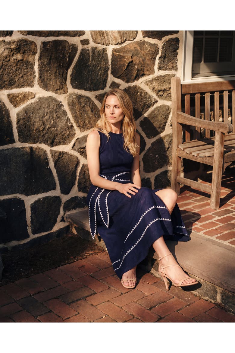 Isadora Midi Dress, Alternate, color, Midnight Blue